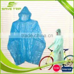 Promotional Disposable Emergency PE Disposable Plastic Rain Coat Poncho in Ball thumbnail-3