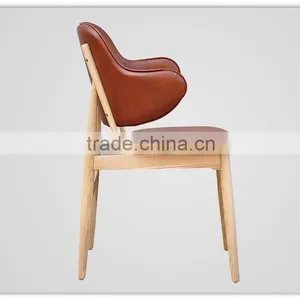 Brown Leather Dining Chair thumbnail-4