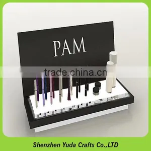Wooden Mdf Holder Stands Acrylic Lipstick Stand Mdf Wood Cosmetic Display for Beauty Products thumbnail-3