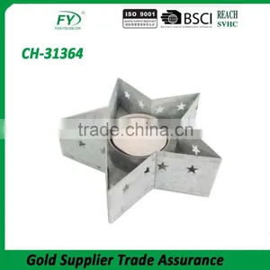 Made in China Customized Design Weddingfavor and Festival Decoration Silver Metal Candle Holder thumbnail-1