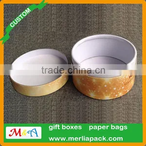 Crystal Christmas Ornament Round Cylinder Cardboard Box Xmas Tree Lights Collectibles Box thumbnail-3