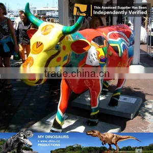 My Dino-C040 Hot Sale Resin Cow Life Size for Amusement Park thumbnail-1