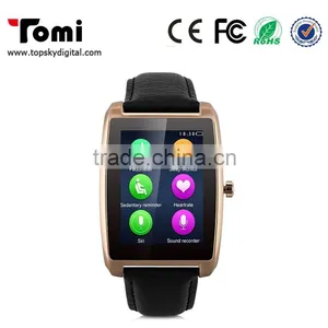 MTK2502C IP67 Waterproof 1.61 Inch BT 4.0 Leather Band Heart Rate Monitoring Smart Watch thumbnail-1