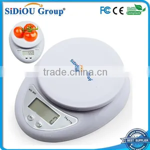 Sidiou Group White 10lb X 0.04oz Mini Digital Electronic Kitchen Scale Diet Food Compact Kitchen Scale 5kg X 1 thumbnail-1