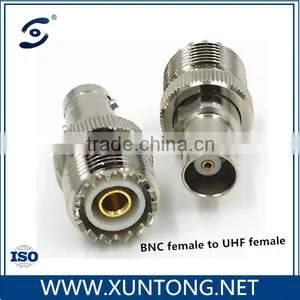 50 Ohm rf Brass Straight Uhf Male to Bnc Female Adapter thumbnail-1