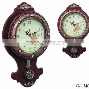 Quartz Wooden Pendulum Wall Clocks thumbnail-1
