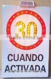 Solar Traffic Speed Signs/illuminated Traffic Arrow Signs/solar Traffic Warning Pedestrian Sign thumbnail-4
