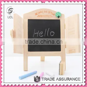 Portable Wooden Blackboard for Kids, Wooden Kids Blackboard With Chalks thumbnail-2