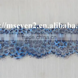 Good Looking 100% Elastic Spun Lace Eyelash Lace Trim in Multiple Color for Choosing thumbnail-2