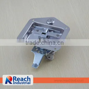 Truck Trailer Flush Mount Polished Stainless Steel Key-Locking Recessed T Handle Metal Tool Box Lock thumbnail-2