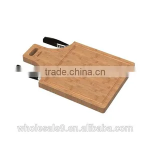 Bamboo Cutting Board Chopping Board With 2pcs Knife Set thumbnail-2