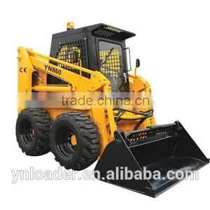 Mini Skid Steer Loade Yineng China YN860 Joy Stick and Fork thumbnail-1