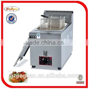 Stainless Steel Free Standing Gas Chicken Fryers With Temperature Controller With Cabinet(2-tank)(GF-985-2) thumbnail-5
