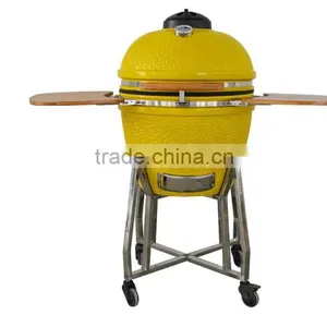 Yellow Color Ceramic Charcoal Bbq Grills for Garden Used thumbnail-1