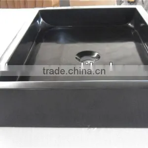 Guang'xi Black Marble Wash Basin thumbnail-1