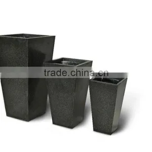 Black And White Sandstone Square Decoration Pot thumbnail-1