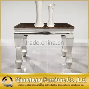 Stone Top Metal Legs Bed Side Table thumbnail-3