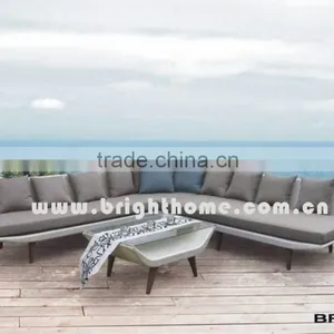 L Shaped Cheap Rattan 7 Seater Garden Sofa Set thumbnail-1