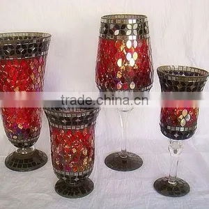 2017 New Red Mosaic Glass Vase in Serie thumbnail-3