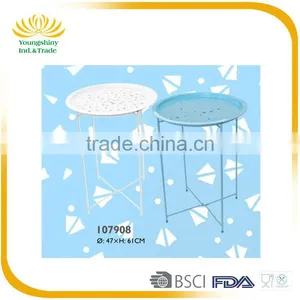 Most Popular Colorful Handy Round Steel Metal Bar Table thumbnail-1