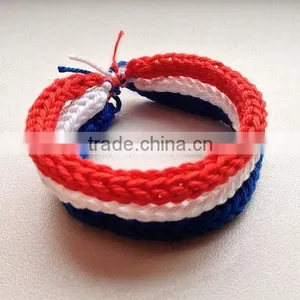 Hot New Bestselling Product Wholesale World Cup Handmade Bracelet Knitted Hemp Bracelet in Dutch Color Made in China thumbnail-1