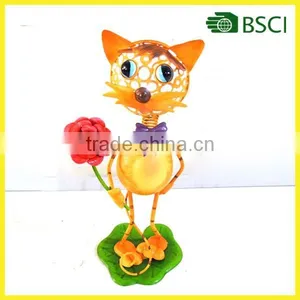 YS14697 Metal Cat Craft With Solar Light for Home Decor thumbnail-1