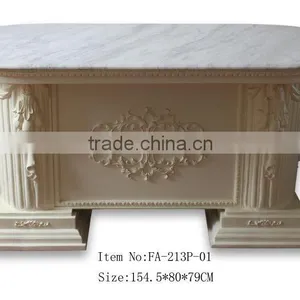 FA-213P-01 French Style Dinning Table With White Marble thumbnail-1