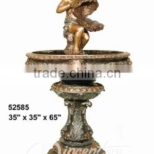 Outdoor Decor Bronze Children Water Fountain for Sale thumbnail-3