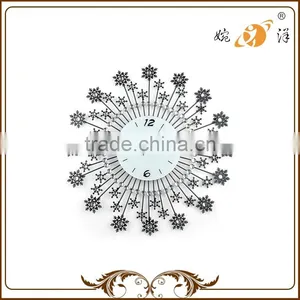 China Supplier Snow Shaped Beautiful Decorative Clock Wall Clock thumbnail-1