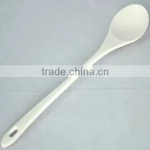 30cm Melamine White Long Handle Spoon for Tea Coffee or Ice Cream thumbnail-1