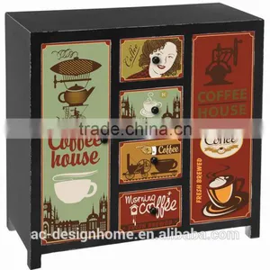 WOODEN CABINET W/2 DOORS & 2 DRAWERS thumbnail-1