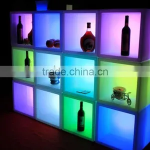 Waterproof Portable PE Plastic Rechargeable Led Cube Ice Bucket thumbnail-1