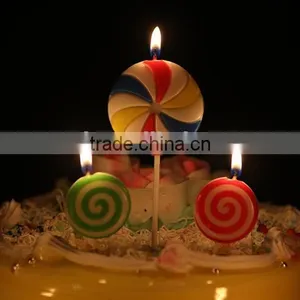 Colourful Lollipop Happy Birthday Candle for Children thumbnail-1