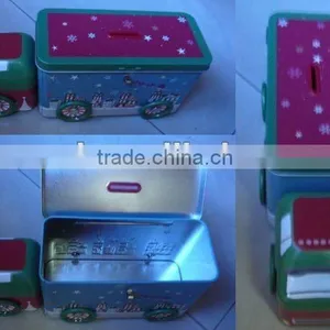 Metal Truck Shaped Money Box With Lock Set thumbnail-1
