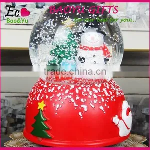 Hot Sale Snowflake Christmas Snow Globe Musical Christmas Snow Globe thumbnail-1