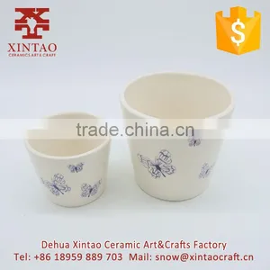 Wholesale Home White Stoneware Canister With Butterfly Detail thumbnail-4