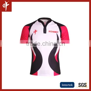 Wholesale Summer Rugby Club Jersey, Black Split Relax Collar,European Sports Wear,Heat Seal Sublimation Compression Shorts thumbnail-4