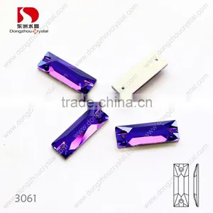 Dongzhou Purple 277 Rectangle Flat Back Sew on k5 Crystal Stones thumbnail-3