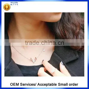 2016 Cute Elk Milu Deer Shape Jewelry New Xmas 925 Sterling Silver Necklaces thumbnail-5