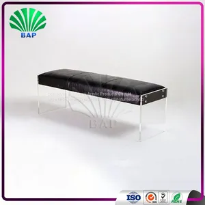 Best Selling Black Cushion Bench Changing Room Bench Acrylic Bench Leg thumbnail-3