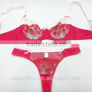 China Sexy Movies Factory Direct Selling Transparent Embroidered Babydoll Www Sex Xxx Com Bra and Thong Set Hot Sexi Women Photo thumbnail-1