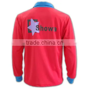 Wholesale Contrast Color Long Sleeve Polo thumbnail-3