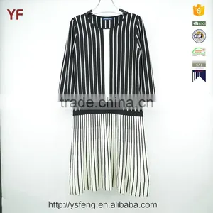 Latest Fashion Stripe Sweater Dress Designs For Women thumbnail-1