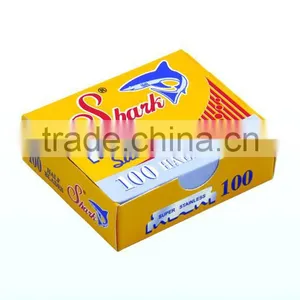 Barber Razors With 100 Shark Super Stainless Straight Edge Barber Razor Blades for Professional Barber Razors thumbnail-2
