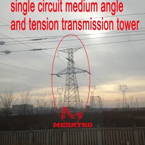 MEGATRO 220KV 2A2 J3 Single Circuit Medium Angle and Tension Transmission Tower thumbnail-2