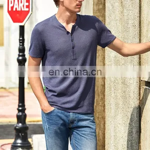 2017 Hottest Short Sleeve t Shirt With Button for Men thumbnail-2