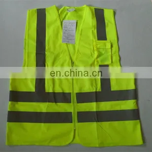 Adult Jackets Yellow High Visibility Reflective Safety Vest thumbnail-2