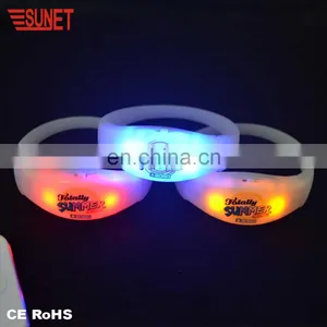 Hot New Products 2018 Plastic Soft Led Wristband Flashing Bracelets thumbnail-4