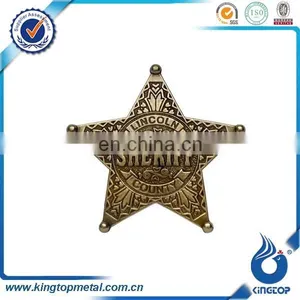 Custom Button Badge Pins,metal Star Shape Military Badge thumbnail-2