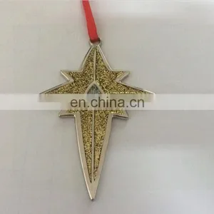 Gold Metal Leaf Christmas Ornaments 2016 thumbnail-1